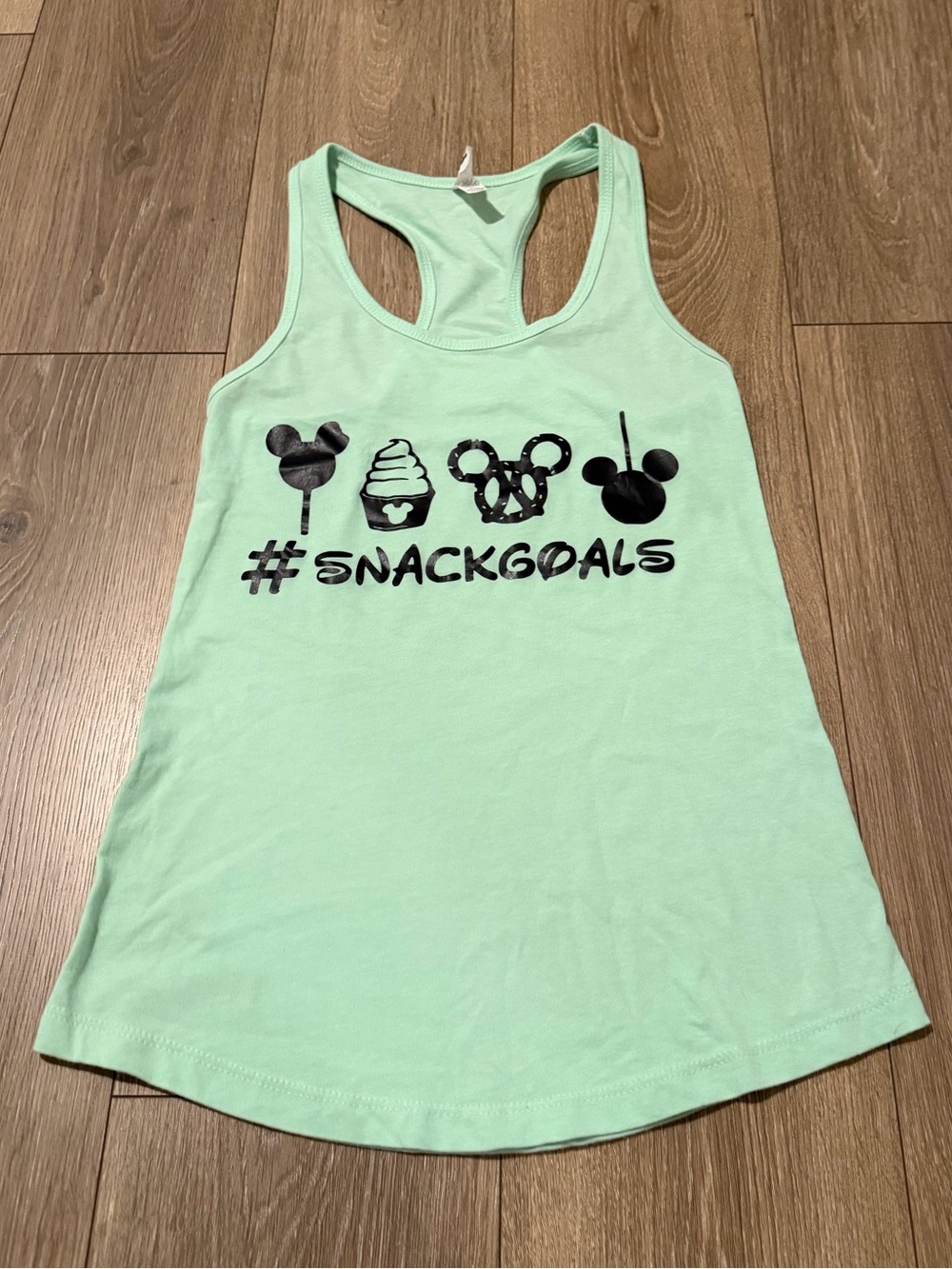 #SnackGoals Mint Green Racerback Tank Top